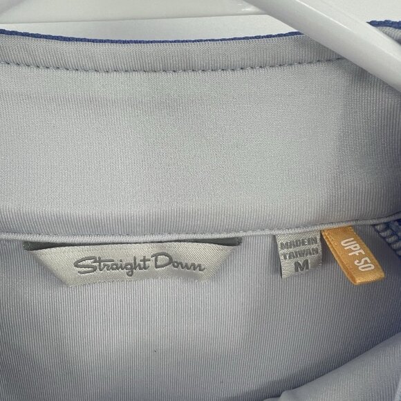 Straight Down Ellen Quarter Zip Blue UPF 50 Golf Top Women Medium - Picture 3 of 6